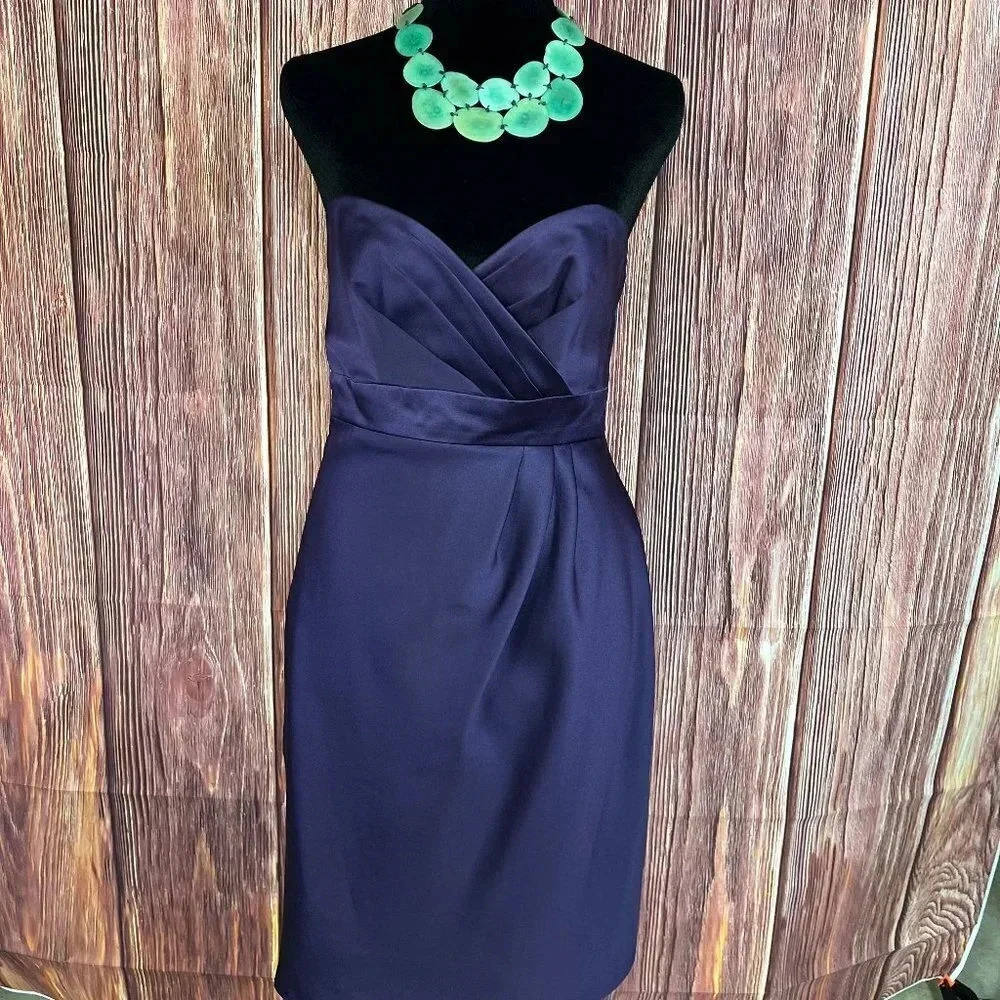 Purple Strapless Dress by Alfred Angelo in Size 4